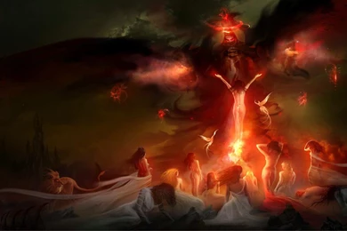 Wallpapers Dark Fire Women Night Fantasy Art Free 1920x1080 ...