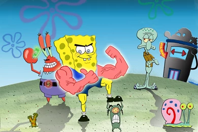 Muscle spongebob   Spongebob Squarepants Wallpapers (37346315)   Fanpop