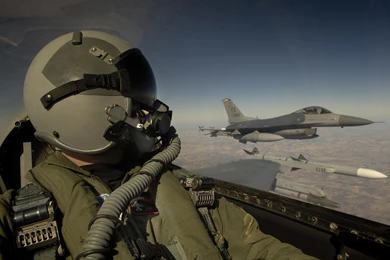 F 16 From Cockpit   (