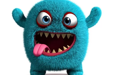 Blue Cute Monster Galaxy S2 Wallpapers (960x800)