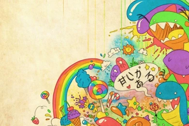 Abstract Cartoon Desktop Wallpaper 1024×640