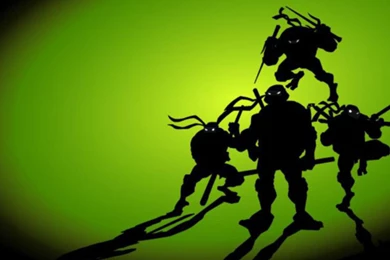Teenage Mutant Ninja Turtles Green Backgrounds Silhouettes ...