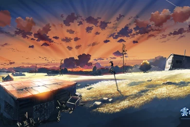 Download Wallpapers, Download 3200x1200 Clouds Makoto Shinkai ...