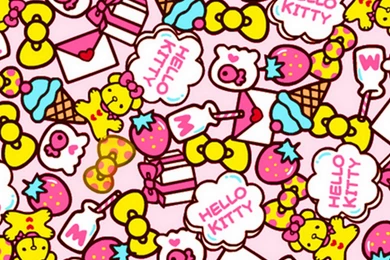Hello Kitty Collage Drawn Cartoons Backgrounds For Your Android ...