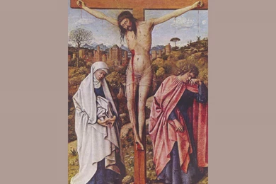 Christ On The Cross Between Mary And John , Van Eyck Jan Wallpapers
