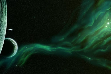 Space Art Green Rebirth Wallpapers   (