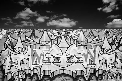 Graffiti Black And White HD Desktop Wallpapers : Widescreen : High ...