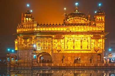 Wallpapers Golden Temple The At Night Amritsar Skykline Hd ...