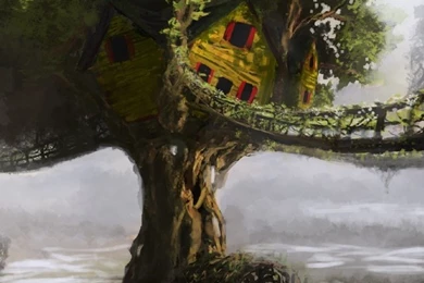 Fantasy Tree House HD Desktop Wallpapers : High Definition ...