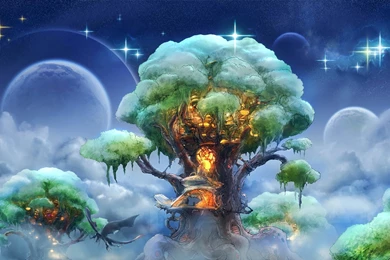 I Love Tree House: Fantasy Forest Tree Houses Wallpapers 1938x1211