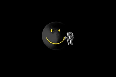 Moon Astronauts Black Backgrounds Dark Graffiti Wallpapers