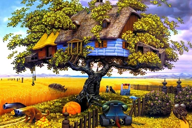 I Love Treehouses: Autumn Tree House Wallpapers 1680x1050