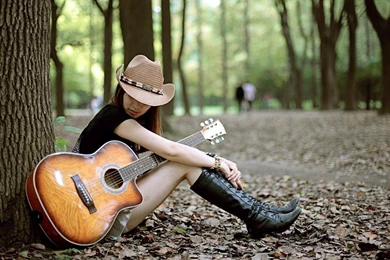 Girl With Guitar Wallpapers And Girl With Guitar Pics And Images ...