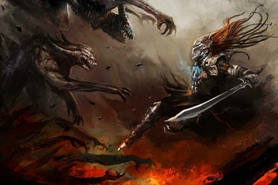 Warrior Vs Monsters Wallpapers