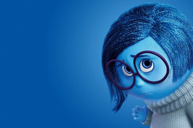 HD Backgrounds Inside Out 2015 Blue Sad Emotion Girl With Glasses ...