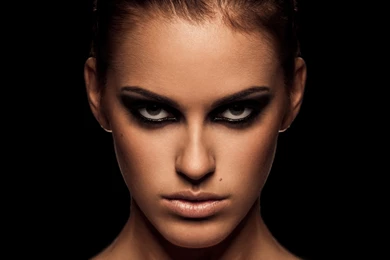 Girl Portrait Image, Black Impressive Eyes, Healthy Skin ...