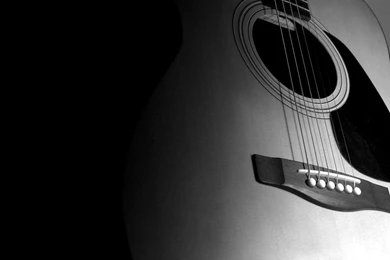 Acoustic Guitars Guitars Monochrome Greyscale Wallpapers ...