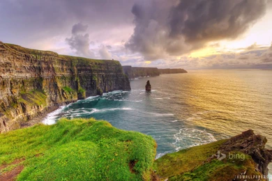 Cliffs Of Moher At Sunset, County Clare, Ireland HD Wallpapers ...
