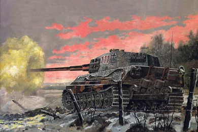 Wallpapers Painting Art Tanks Pz.Kpfw. VI Ausf. B King Tiger Army ...