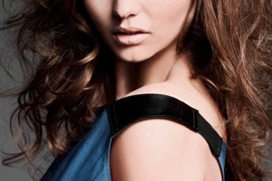 Download Wallpapers 640x1136 Miranda Kerr, Brunette, Dress, Eyes ...