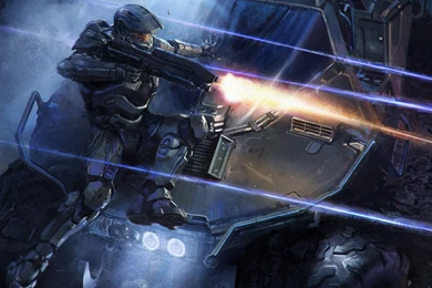 Wallpaper: Halo 4, Warrior, Gun, Armor, Video Game, Soldier, Fire ...