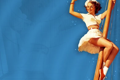 1950's Pinup Girl Wallpapers Girls Pinups Postcard American Girls ...