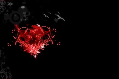 Abstract Red Heart Of Love Valentine Day Textures