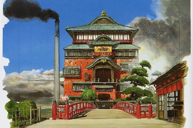 Illustration Art Film Hayao Miyazaki Anime Spirited Away Painting ...