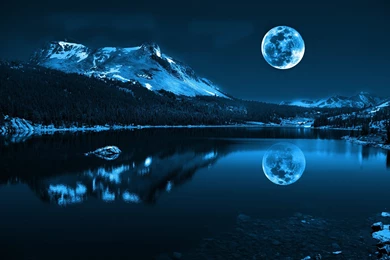 Images Of The Moon At Night Wallpapers