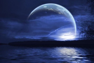 Wallpapers Sad Girl Full Moon Night Sky Graphic And Picture ...