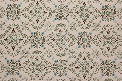 1950's Vintage Wallpapers Brown Leaf Yellow And Gray Geometric ...