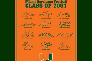 2001 National Champions!   University Of Miami Hurricanes Official ...