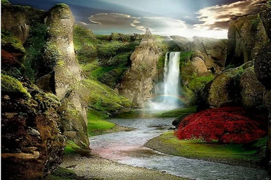 Bushes Clouds Valley Beauty – Nature Other HD Desktop Wallpapers