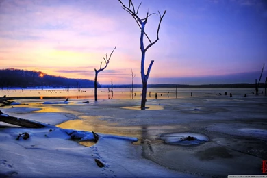 Clinton Lake Winter HD Desktop Wallpapers : Widescreen : High ...