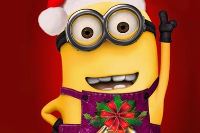 Despicable Me Minion With Christmas Hat Iphone 6 Wallpapers For ...