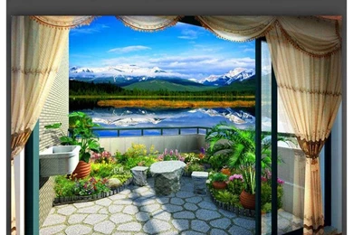 Online Buy Wholesale Window Mural Wallpapers From China Window ...