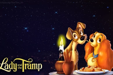 Lady And The Tramp Romantic Night Stars Wallpapers HD   Lady And ...
