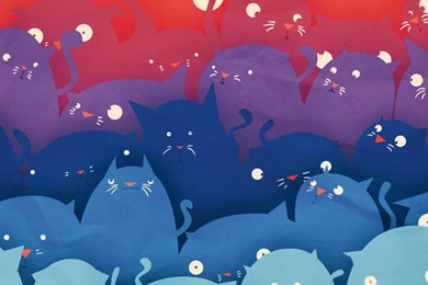 Colorful Cats Illustration   Best iPhone 5s Wallpapers