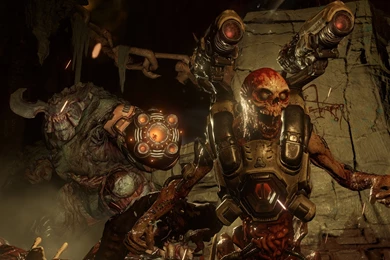 Doom 4 Game Character Skull Skeleton Cyberdemon HD Backgrounds ...