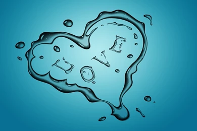 Love Drops Water Heart Wallpapers HD Download For Desktop