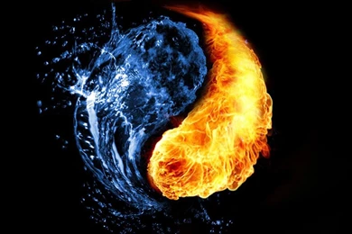LOVE OF FIRE AND WATER WALLPAPER   (