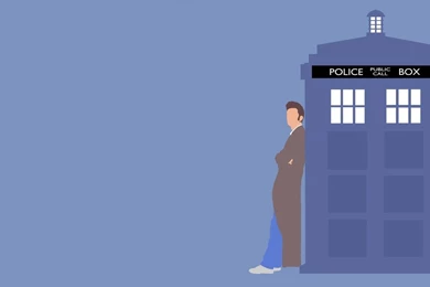 The 10th Doctor And His TARDIS (Wallpaper) By GameAddikt On DeviantArt