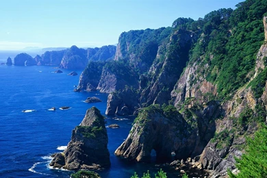 Pendientes De Arrecifes De La Costa Del Océano Montaña Fondos De ...