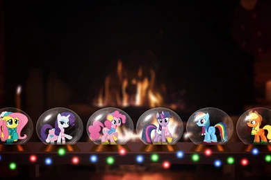 My Little Pony: FiM Mane 6 Christmas Wallpapers By Allwat On DeviantArt