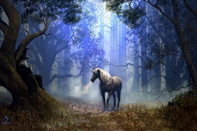 My Free Wallpapers   Fantasy Wallpapers : Andy Simmons   Unicorn