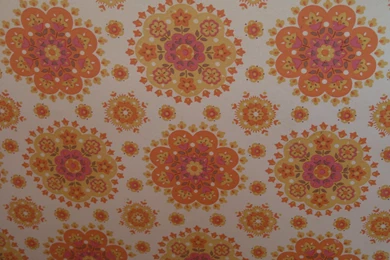 Textures And Surfaces: Wallpaper 60s 70s yellow orange floral ...
