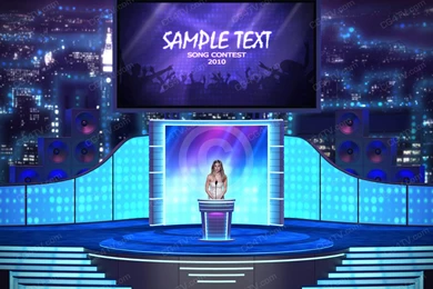 Stage Green Screen Backgrounds Template