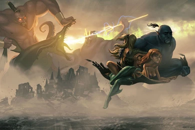 War, Titans, Fantasy Art, Aladdin, Genie :: Wallpapers