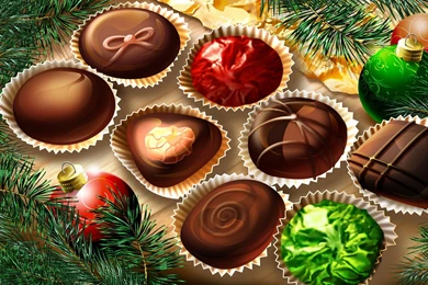Christmas Chocolates Desktop Wallpapers