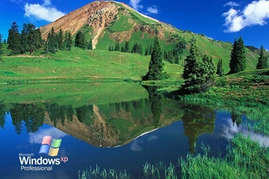 1152x864 XP Alpine Pond Desktop PC And Mac Wallpapers